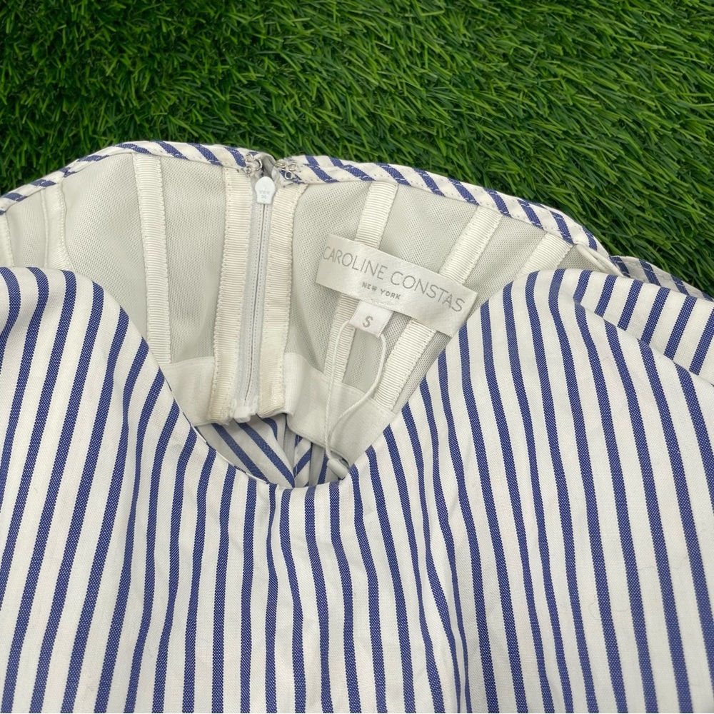 Caroline Constas Gabriella Off The Shoulder Nautical Stripe Bustier Blouse Top - Picture 7 of 10